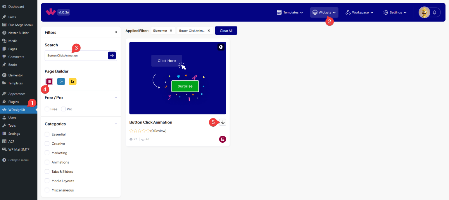 Button Click Animation - WDesignKit Learning Center