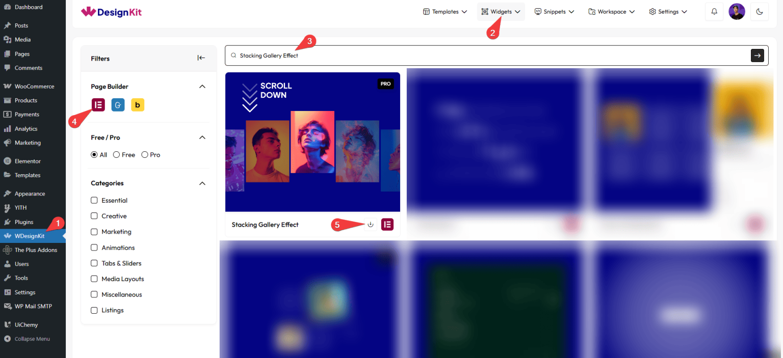 Stacking Gallery Effect Widget for Elementor - WDesignKit Learning Center